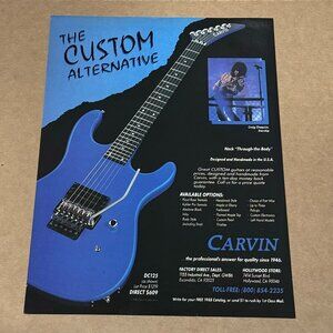 Craig Chaquico of Starship - Carvin Guitars - 1988 Print Advertisement